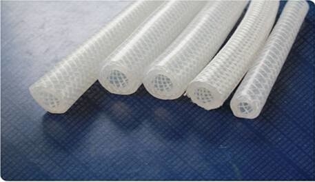High Pressure Braided Silicone Tubing , Reinforced Rubber Hose Non - Toxic